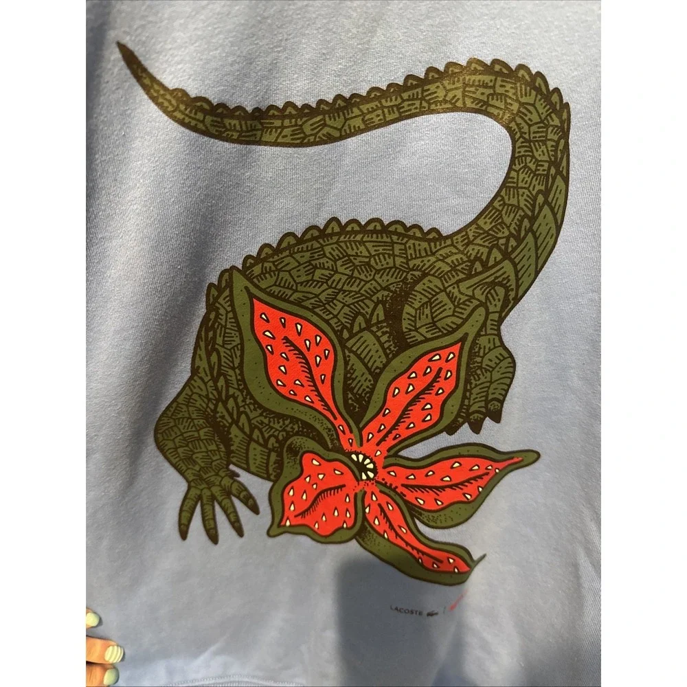 Lacoste Netflix Stranger Things Crewneck RARE Sweatshirt L-5